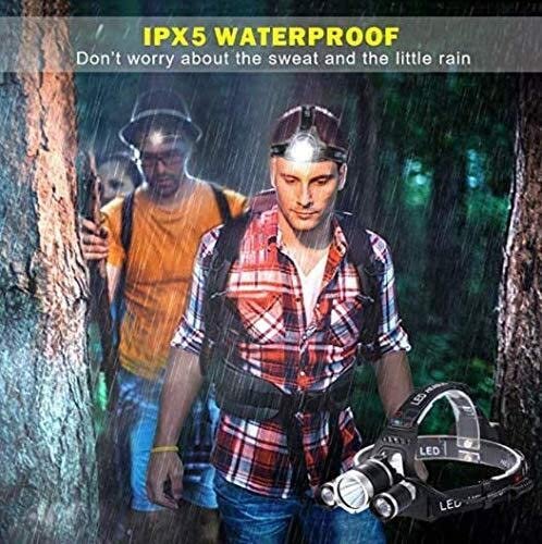 Headlamp Rechargeable Headlight with 3 Lights 4 Modes, 6000 Lumen Super Bright - Image 4