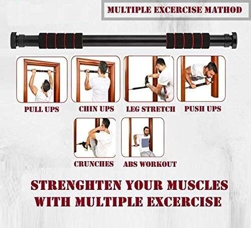 Nonslip Carbon Steel Doorway Gym Bar, Pull-up Bar for Home, Mountable, (Black) - Image 7