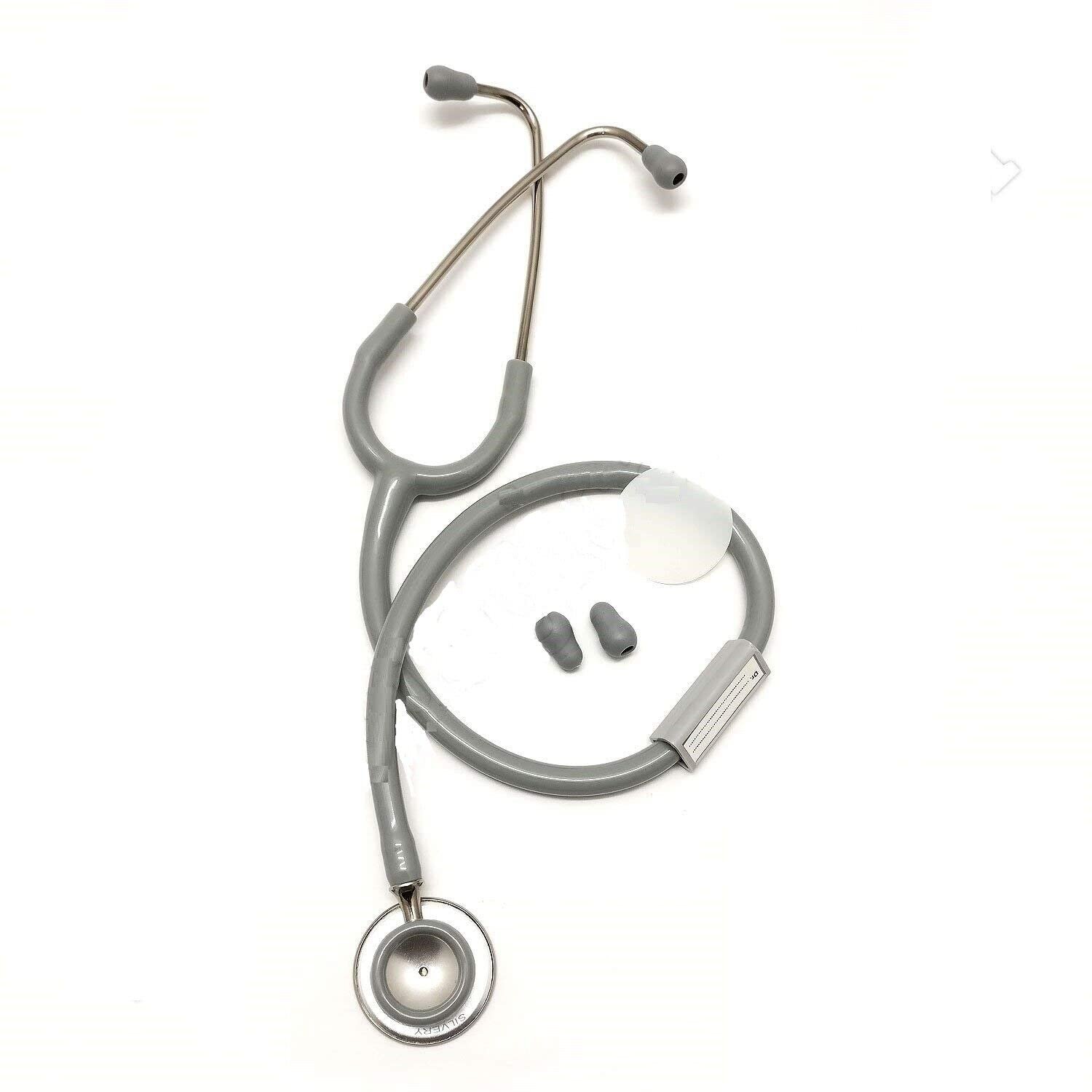 Silvery Stethoscope Light Weight alluminium (Grey Color Tube) - Image 2