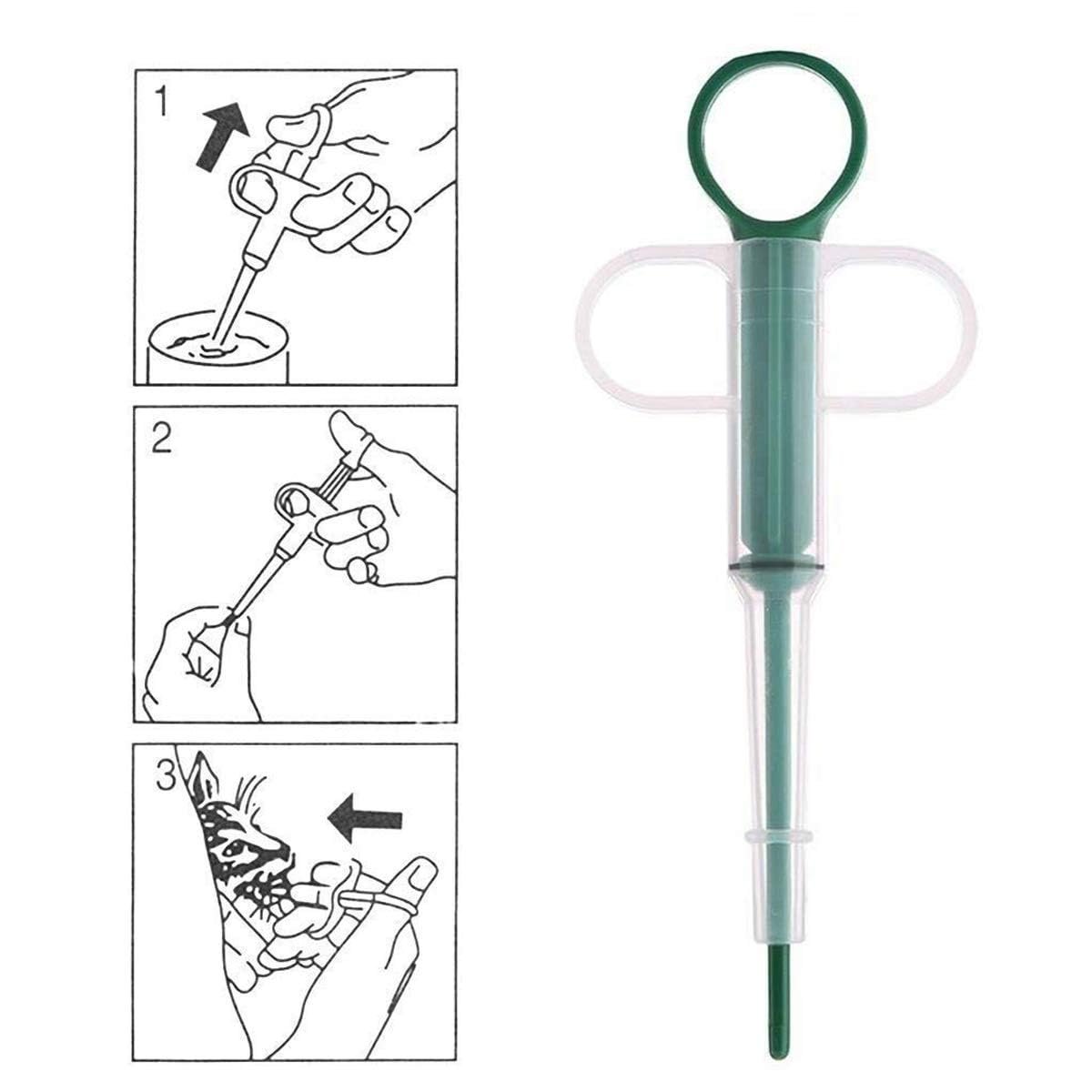 Dog Tablet Syringe Pusher with Soft Tip Pet Medicine Feeder - Image 5