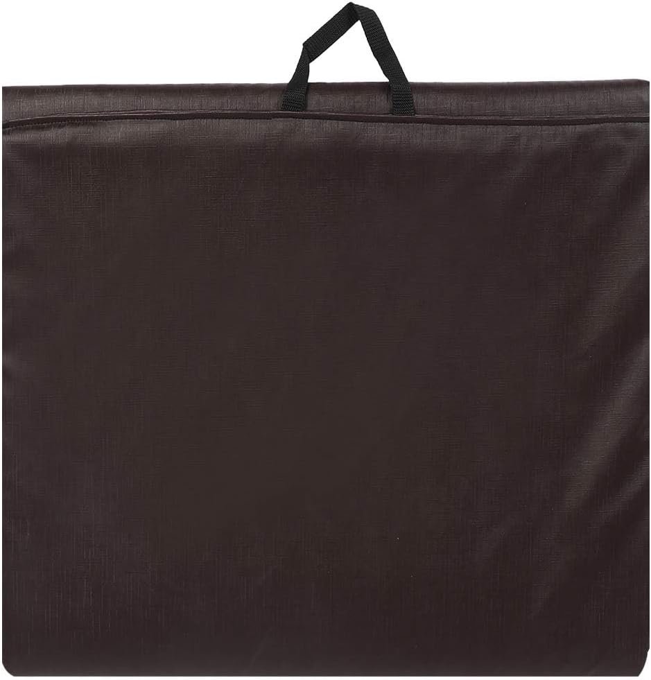 Premium 10MM PVC Leather Yoga Mat | Extra Thick Yoga Mat for Exercise, Fitness & Meditation with Carrying Strap for Men & Women - Brown (Professional Yoga Mat) - Image 3