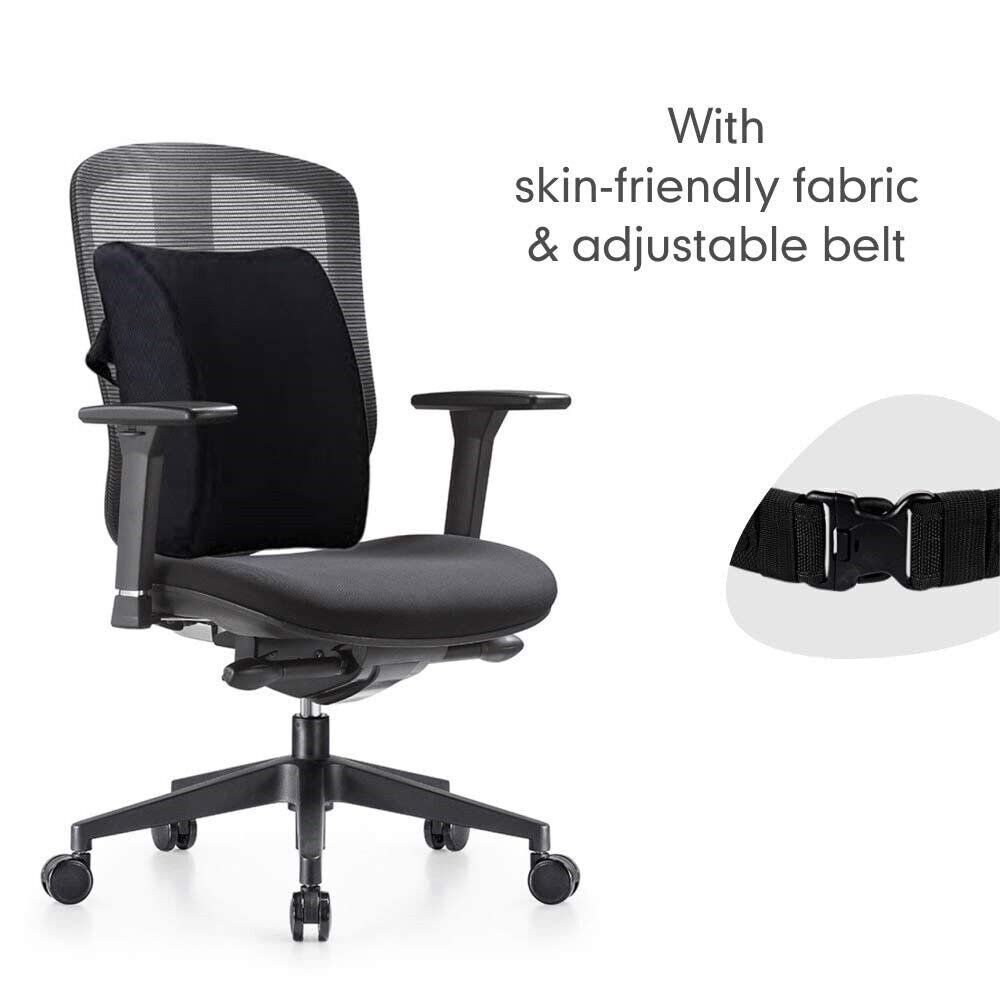 Back Support (Backrest),Universal Size, High Density Memory Foam, Natural Curve - Image 2