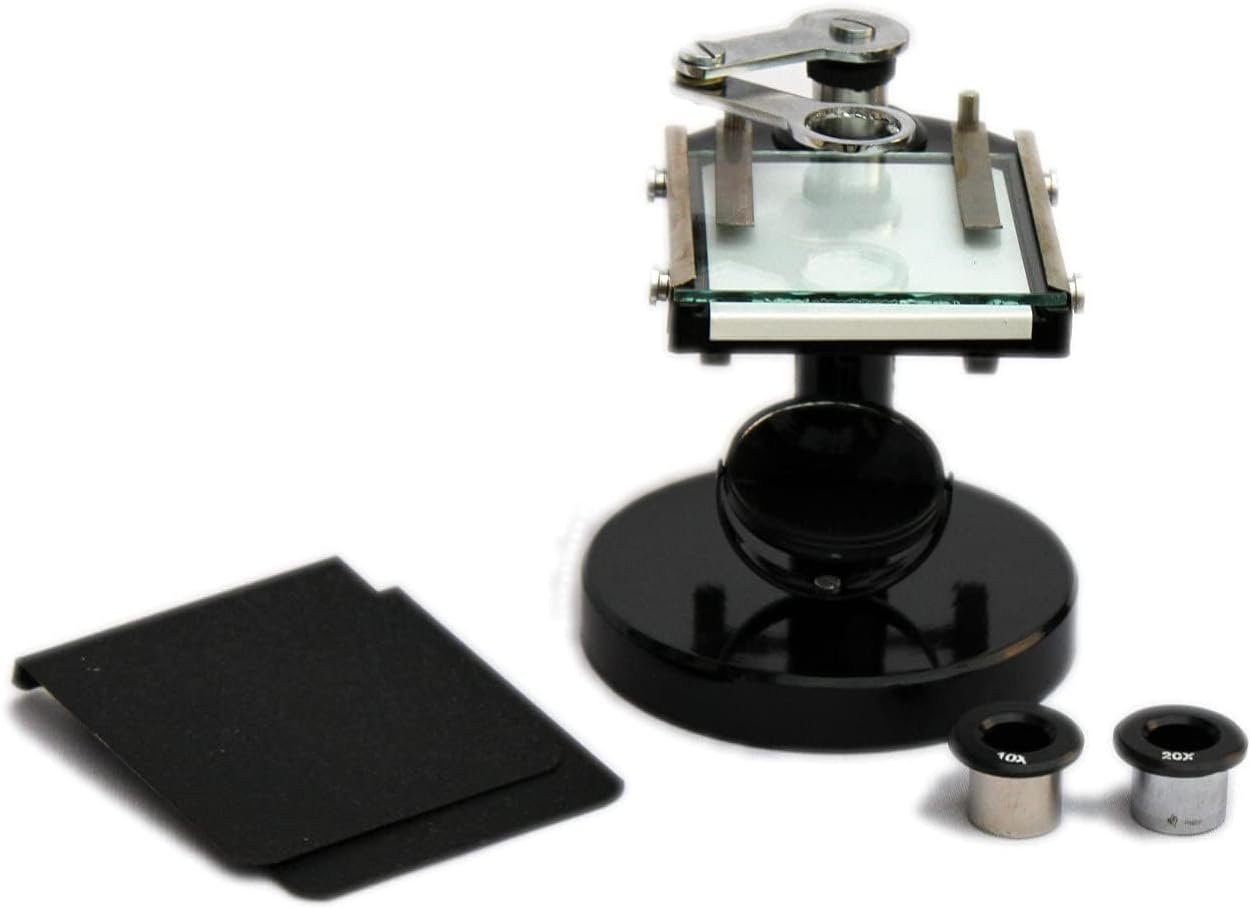 Brass Simple Dissecting Microscope with Two eyepieces and revolving arm for Good Magnification for School collge Laboratory and Hospitals - Image 2
