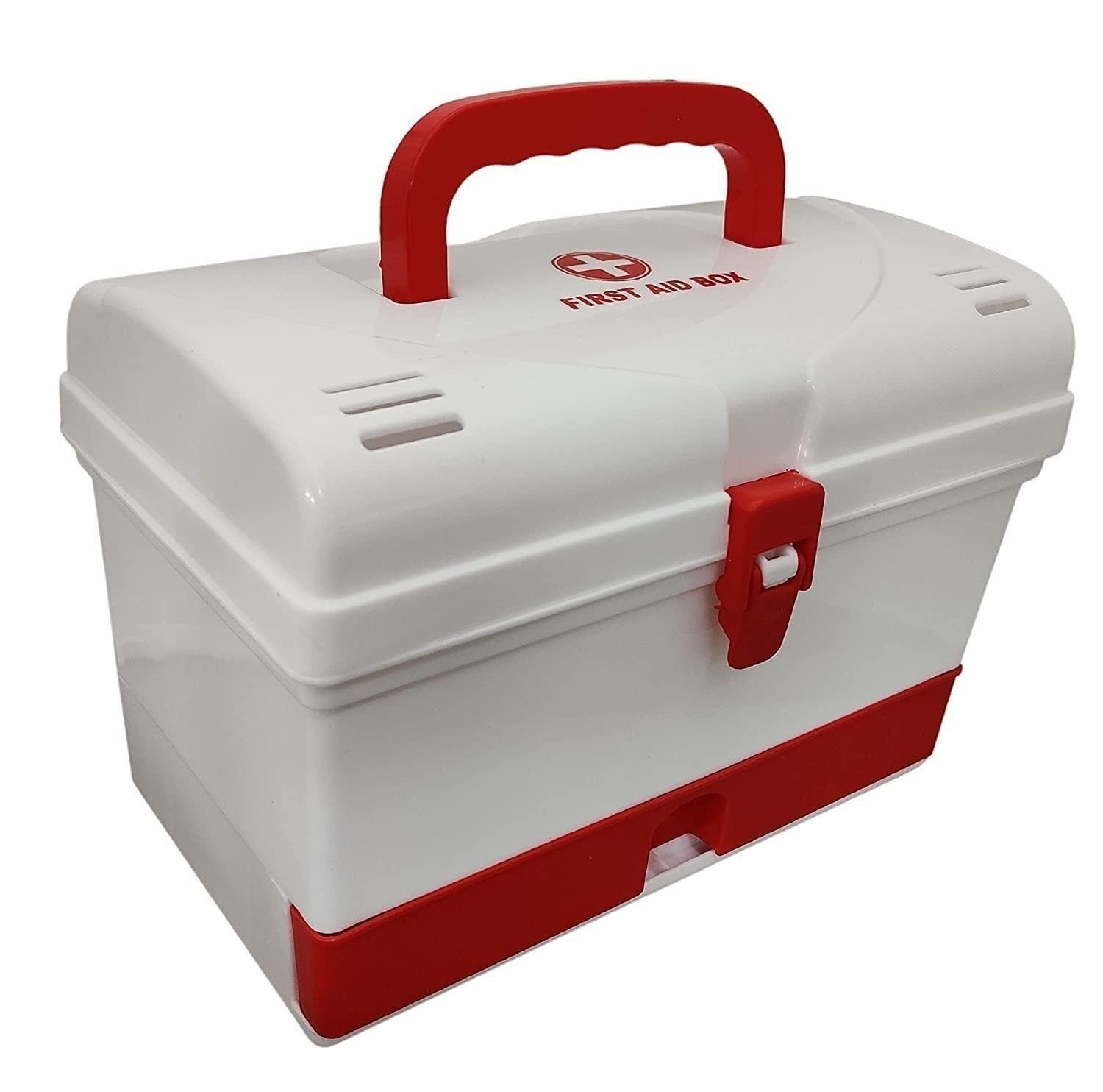 Multipurpose Plastic Medicine First Aid Kit Storage Box Cosmetic Organizer Box - Image 2