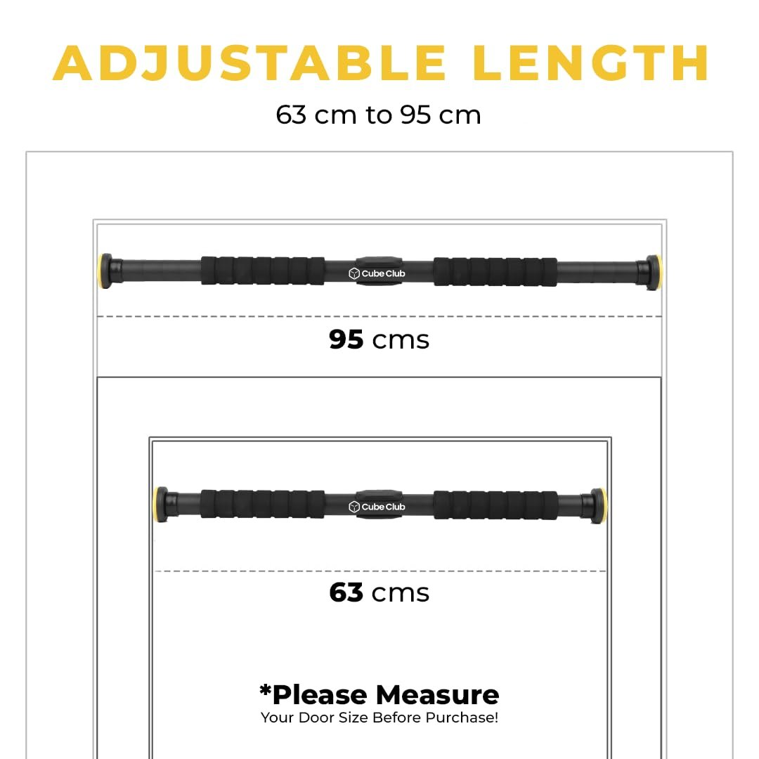 Doorway Pull Up Bar Adjustable 63–95 cm | Home Gym Chin Up Bar - Image 2