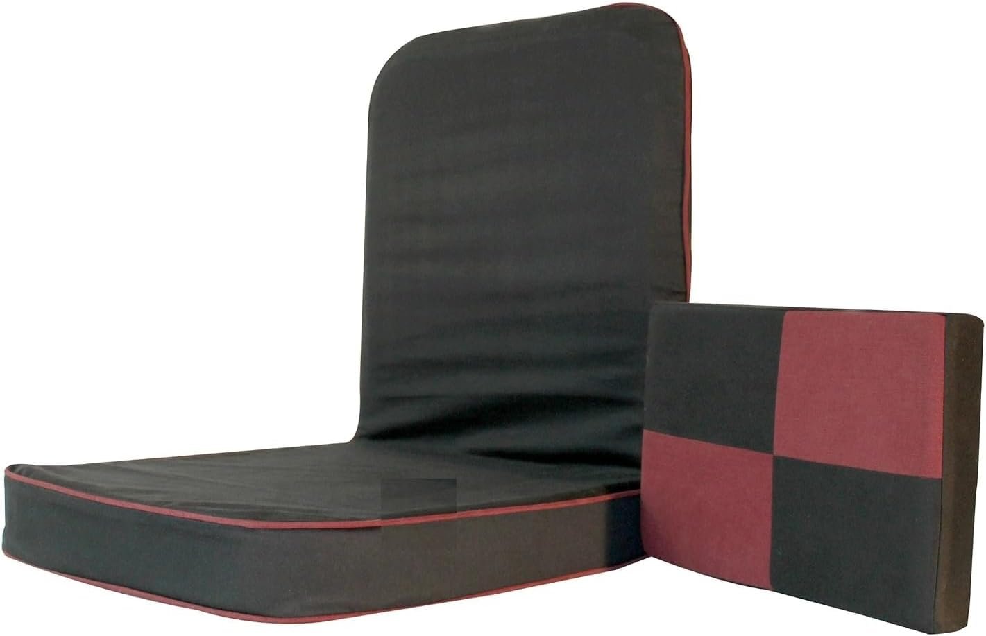 Meditation Large Relaxing Buddha Meditation Chair with Back Support Cushion (100% Cotton, Seat Size: 21x18 inches) Black - Image 4
