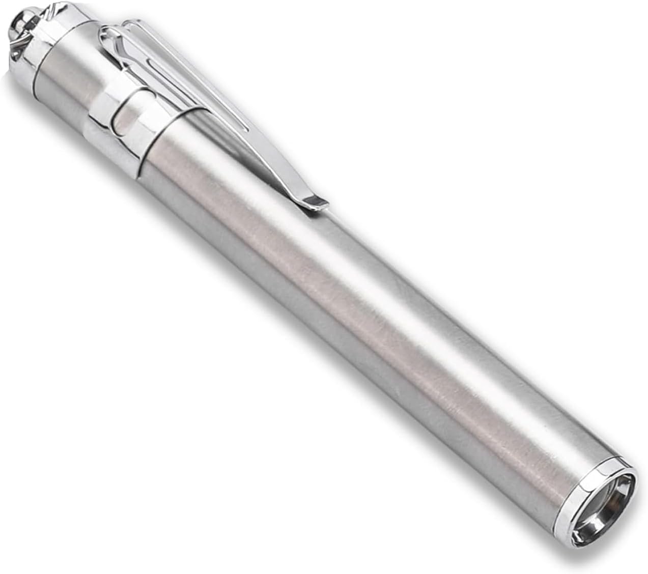 Aluminium Pocket Pen Torch for Doctors | Nurses | Medical Students | Moon Light |Super Bright | Free Battery (Silver) (2) - Image 4