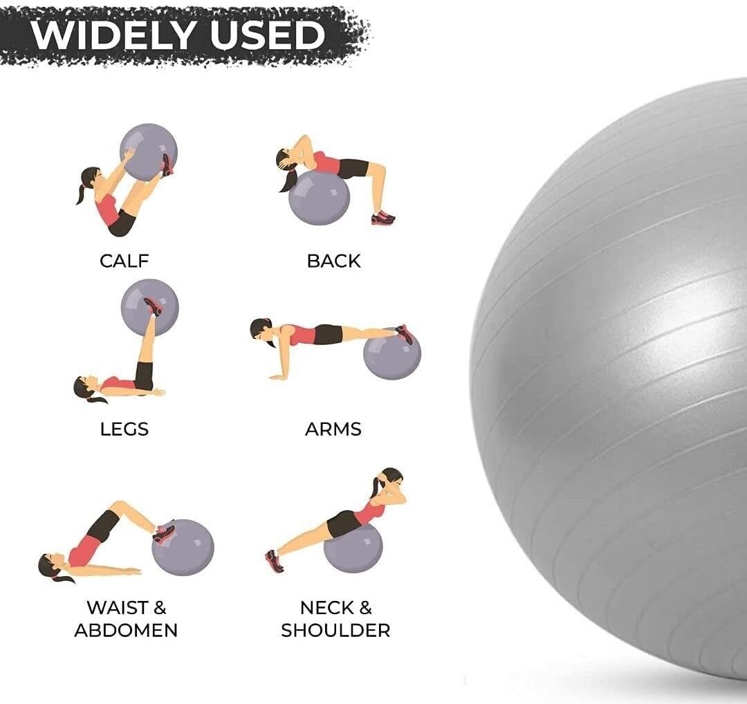Gym Ball for Exercise Anti Burst Exercise Ball with Foot Pump for Workout Yoga - Image 7