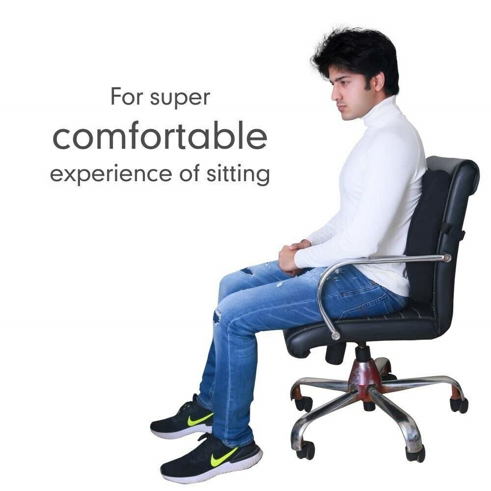 Back Support (Backrest),Universal Size, High Density Memory Foam, Natural Curve - Image 3