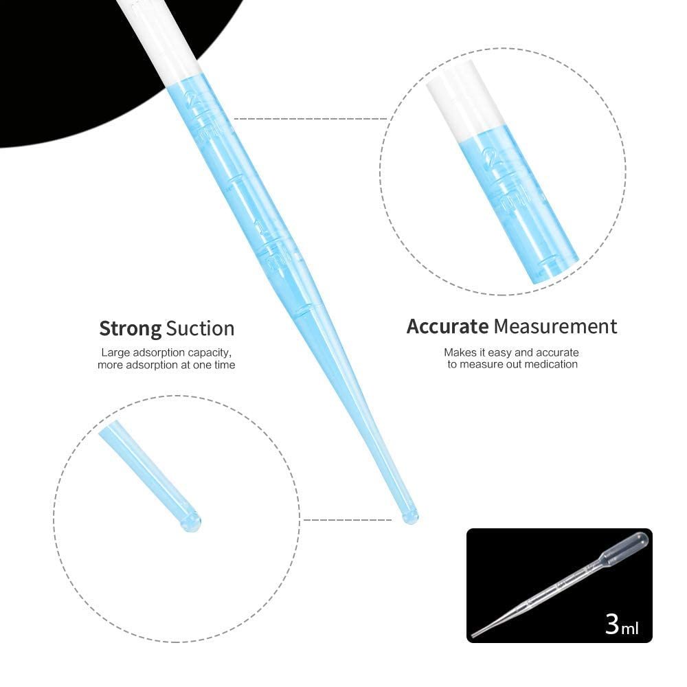 3ml Pasteur Pipette Lab Droppers, Pack of 100 Disposable - Image 4