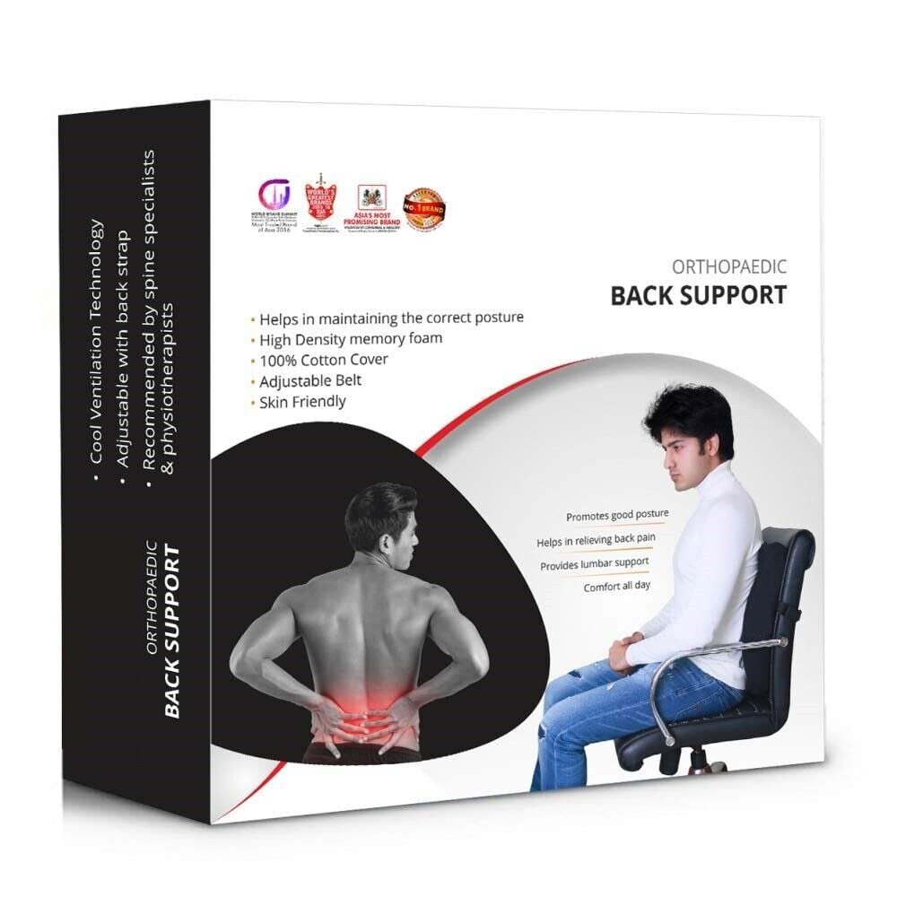 Back Support (Backrest),Universal Size, High Density Memory Foam, Natural Curve - Image 6