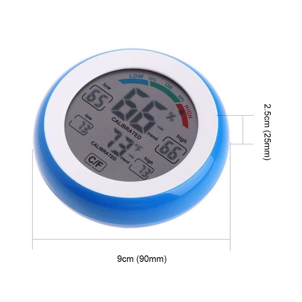 Digital Touch Screen Weather Station, Thermometer Hygrometer for Indoor, (Blue) - Image 4