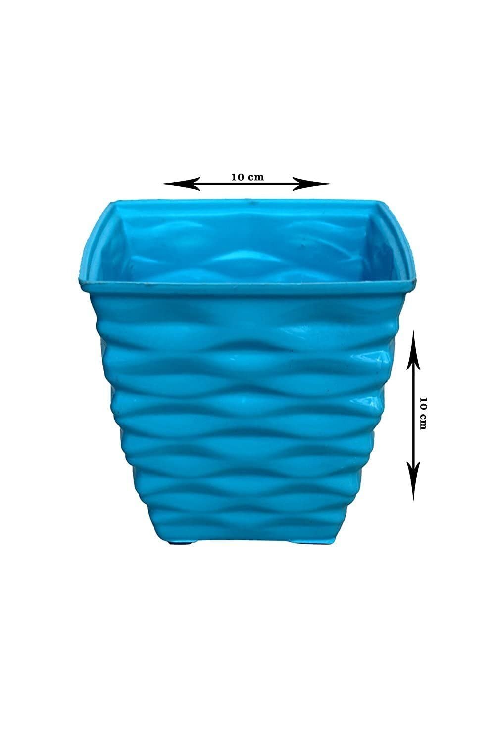 Plastic Diamond Pot Set (Multicolored, 5-Pieces) - Image 4