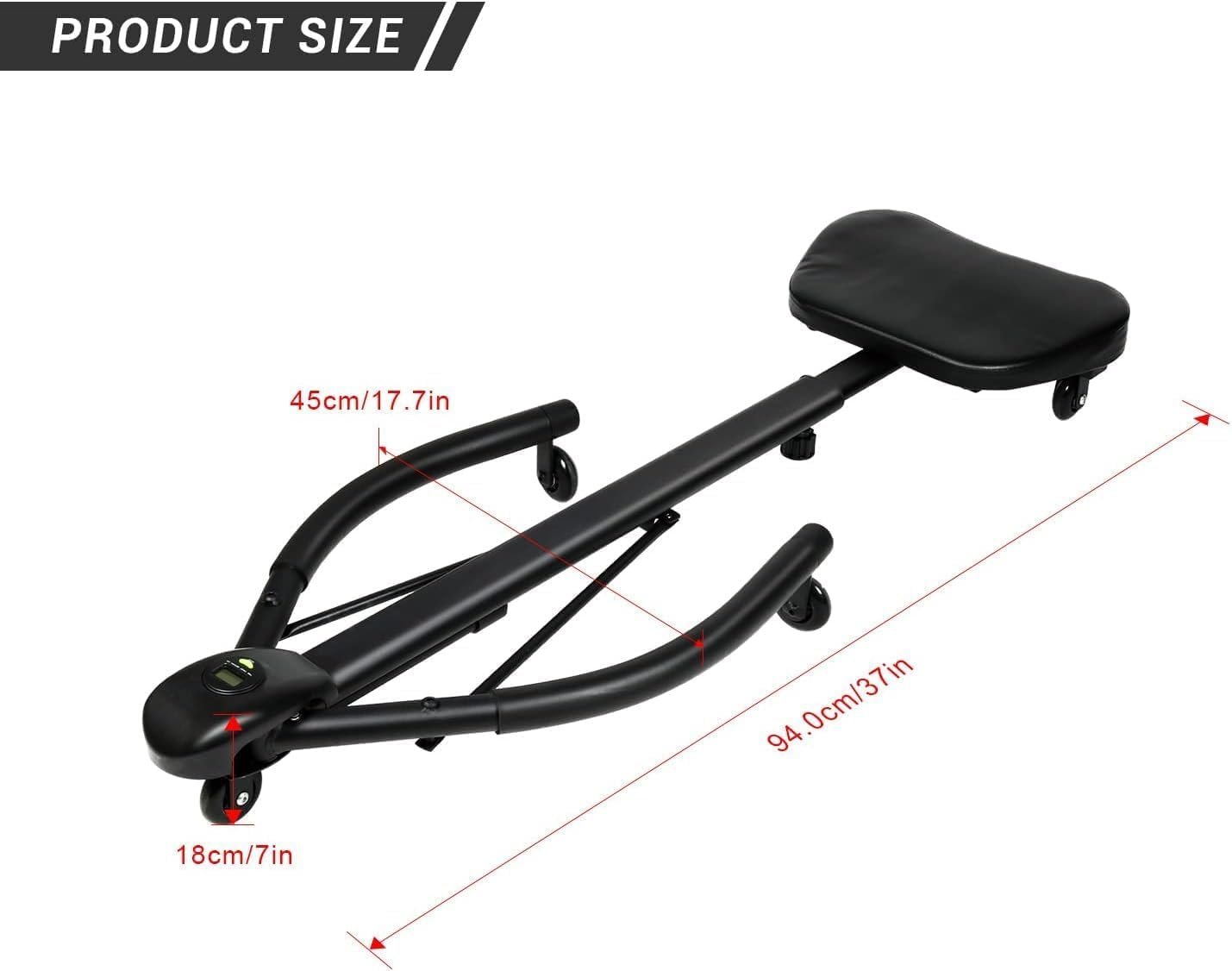 Abdominal Trainer Machine, Multifunctional Ab Workout Equipment for Home Gym, Black - Image 2