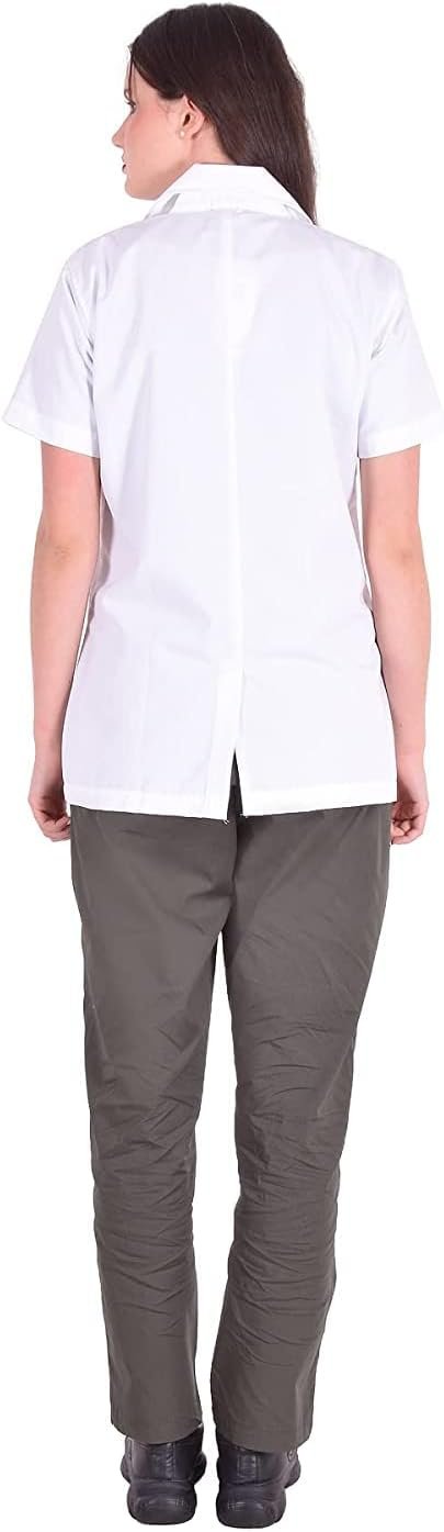 Unisex Standard Length Half Sleeves Poly Cotton Lab Coat. (XXL) - Image 5