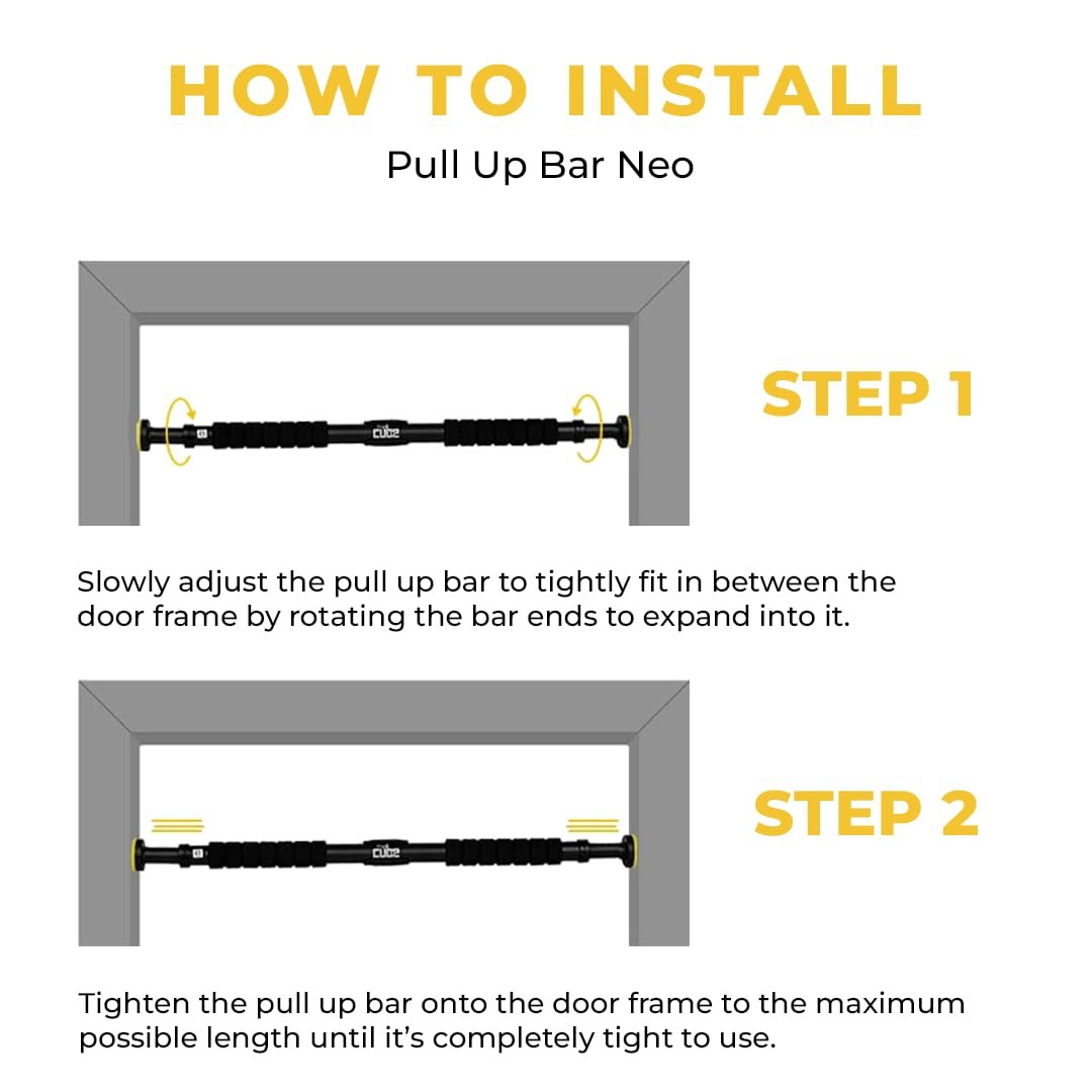 Doorway Pull Up Bar Adjustable 63–95 cm | Home Gym Chin Up Bar - Image 7