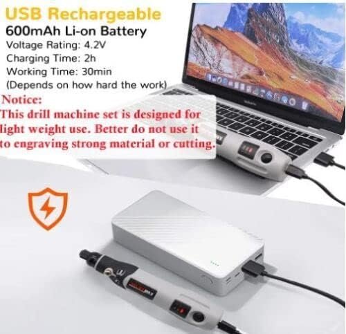 Mini Cordless Drill Machine, 900Ah USB Rechargeable 3 Speed Small Drill Machine - Image 2