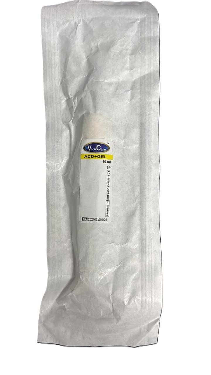 ACD Gel Tubes for PRP 10ml, Pack of 10 Blood Collection Tubes - Image 2