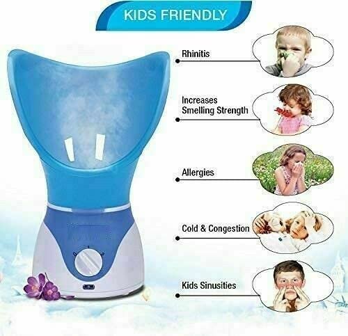 Home Spa Face Vapouriser Steamer for Cold & Cough (Blue Vaporiser) Easy to use - Image 5