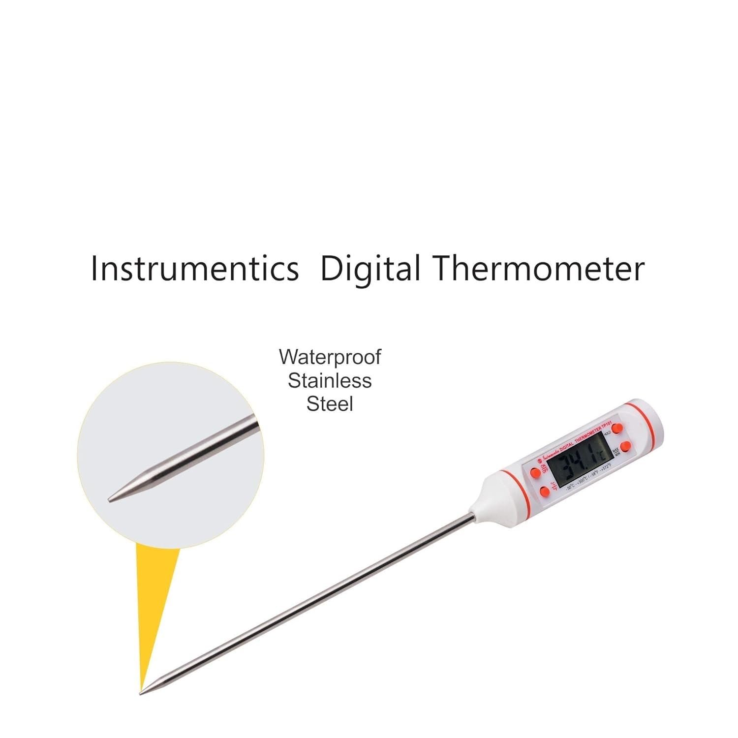 Digital Food Temperature Plastic Thermometer Tester (Off White) - Image 3