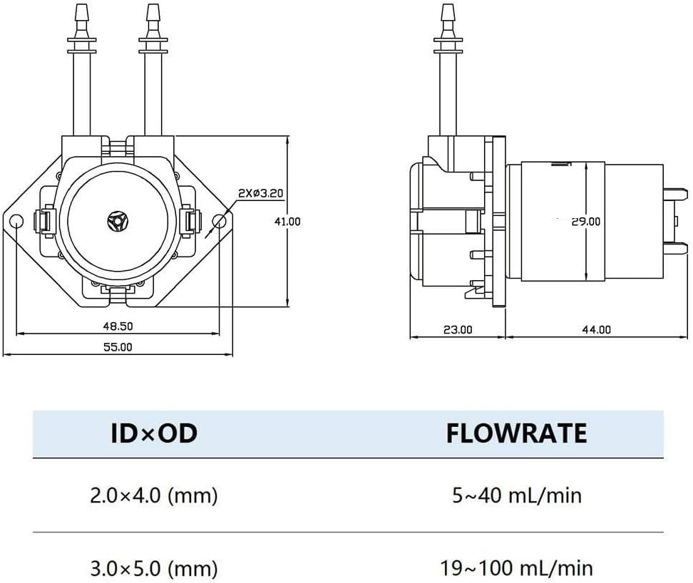 4pcs/Pack 12V DC DIY Peristaltic Liquid Pump Dosing Pump for Aquarium Lab Analytical, Flow Rate 5~100 mL/min - Image 4