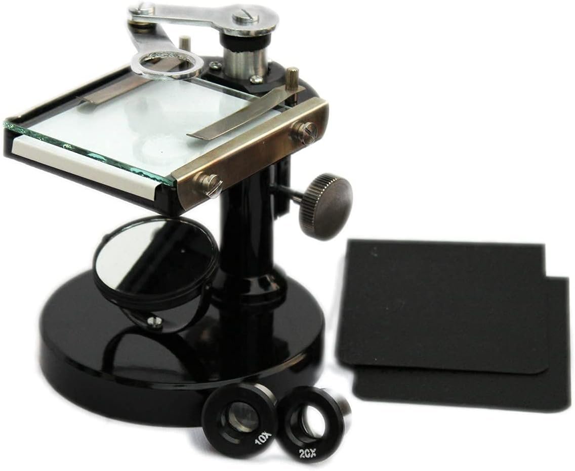 Brass Simple Dissecting Microscope with Two eyepieces and revolving arm for Good Magnification for School collge Laboratory and Hospitals - Image 3