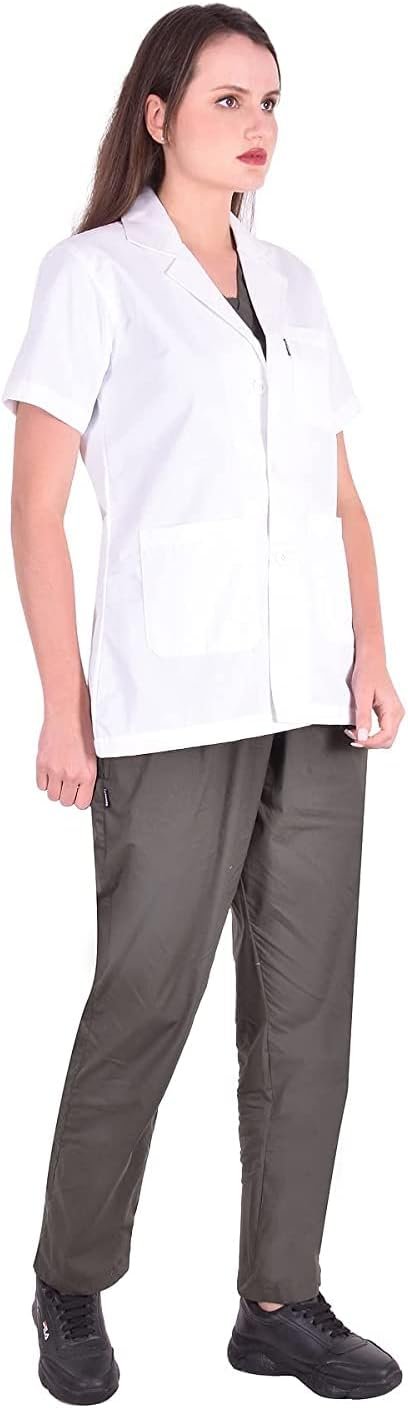 Unisex Standard Length Half Sleeves Poly Cotton Lab Coat. (XXL) - Image 4