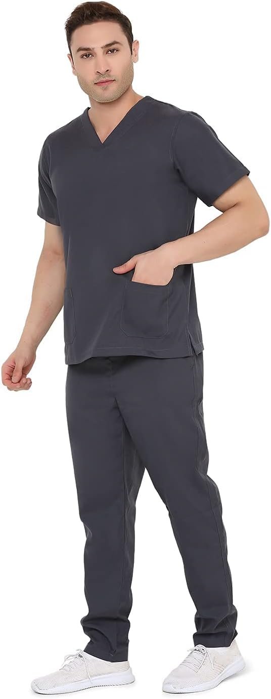 Mens Scrub Suit - Ideal for Doctors, Dentists and Healthcare Professionals.(Classic) Pyjamas Included (M) - Image 2