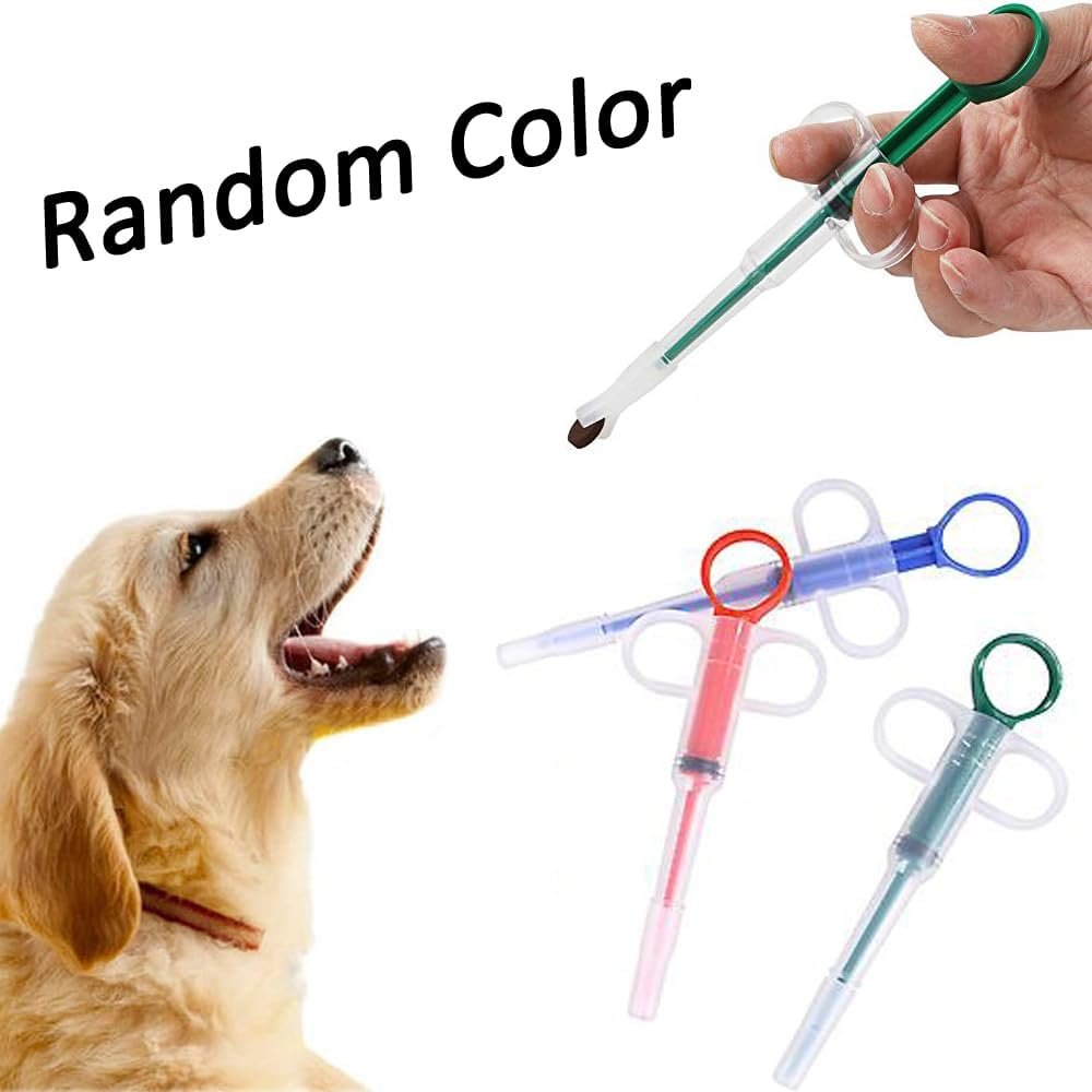 Dog Tablet Syringe Pusher with Soft Tip Pet Medicine Feeder - Image 2