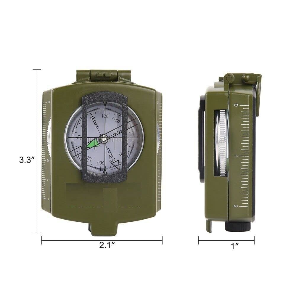 Compass, High Accuracy Waterproof Military Compass with Carrying Bag, Waterproof - Image 8