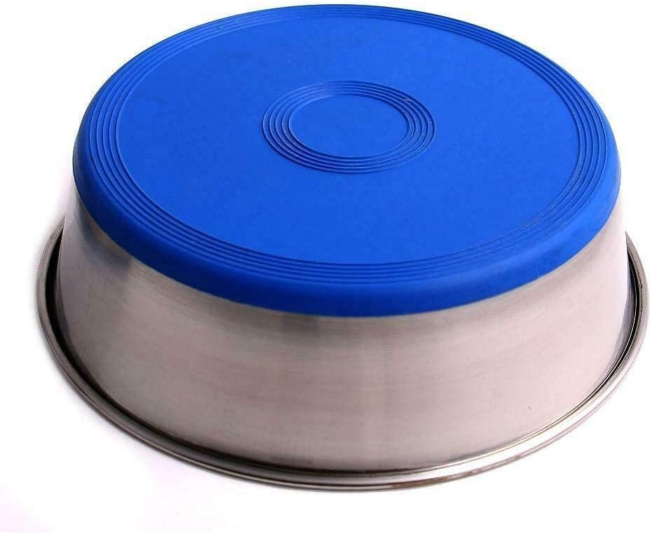 Dog Food Bowl |Feeder Bowls | Pet Bowl for Feeding Dogs Cats and Pets 1600 ml (Pack of 2) Pet Heavy Dog Bowl with 100% Silicon Bonded Rubber Base Stainless Steel - Image 5
