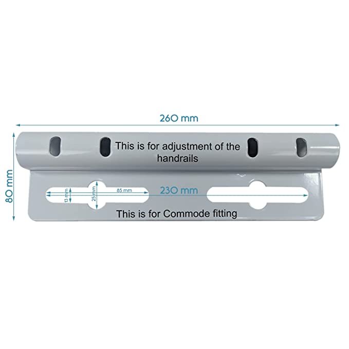 Toilet Safety Frame for Elderly Adjustable Aluminium Support Rails - Image 6