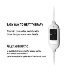 Orthopedic Heating Pad - Electric Heating Belt Waist Wrap Lower Back Heat Therapy Pad with 3 Temperature Settings for Pain Relief of Abdominal Stomach Lumbar Muscle Strain etc. - Image 7