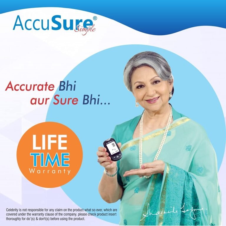 AccuSure Glucometer Kit with 25 Strips, Digital Blood Sugar Monitor - Image 6