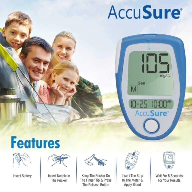 AccuSure Instant Digital Glucometer Kit with 25 Strips - Image 3