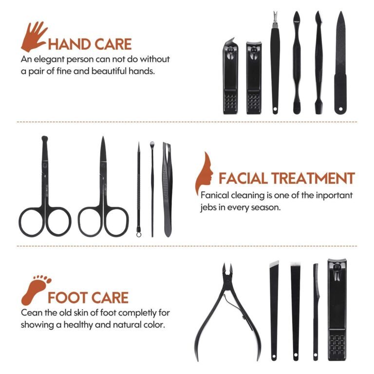 16-in-1 Professional Stainless Steel Manicure & Pedicure Kit with Grooming Tools - Image 5