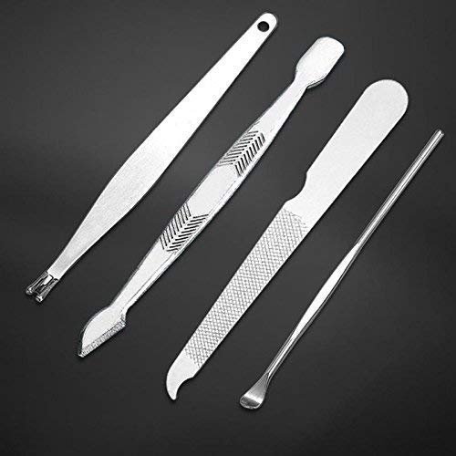 Manicure Pedicure Nail Tools With Leather Case Color May Vary, 16 Pcs - Image 2