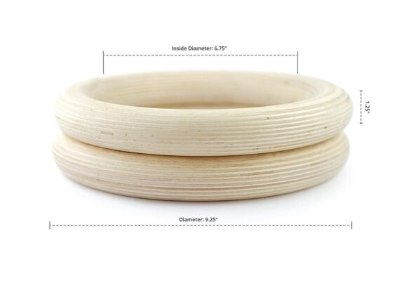 Gymnastic Wooden Rings with Heavy Duty Adjustable Strap | Roman Rings Perfect for Calisthenics Competition and Conditioning Training - Image 3