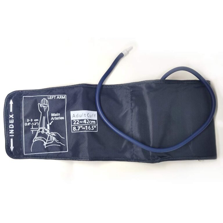 Single Tube Long XXL Size Blood Pressure Monitor Machine Cuff (22-42 cm) – Compatible with Omron (Dark Blue) - Image 2