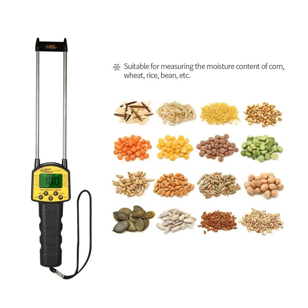 Smart Sensor Ar991 Digital LCD Grain Moisture Meter for Wheat, Corn, Rice, Peanut, Soybeans, Gauge, Hay, Moisture, Wood, Digital, Probe, Bales, Corn, Firewood - Image 5