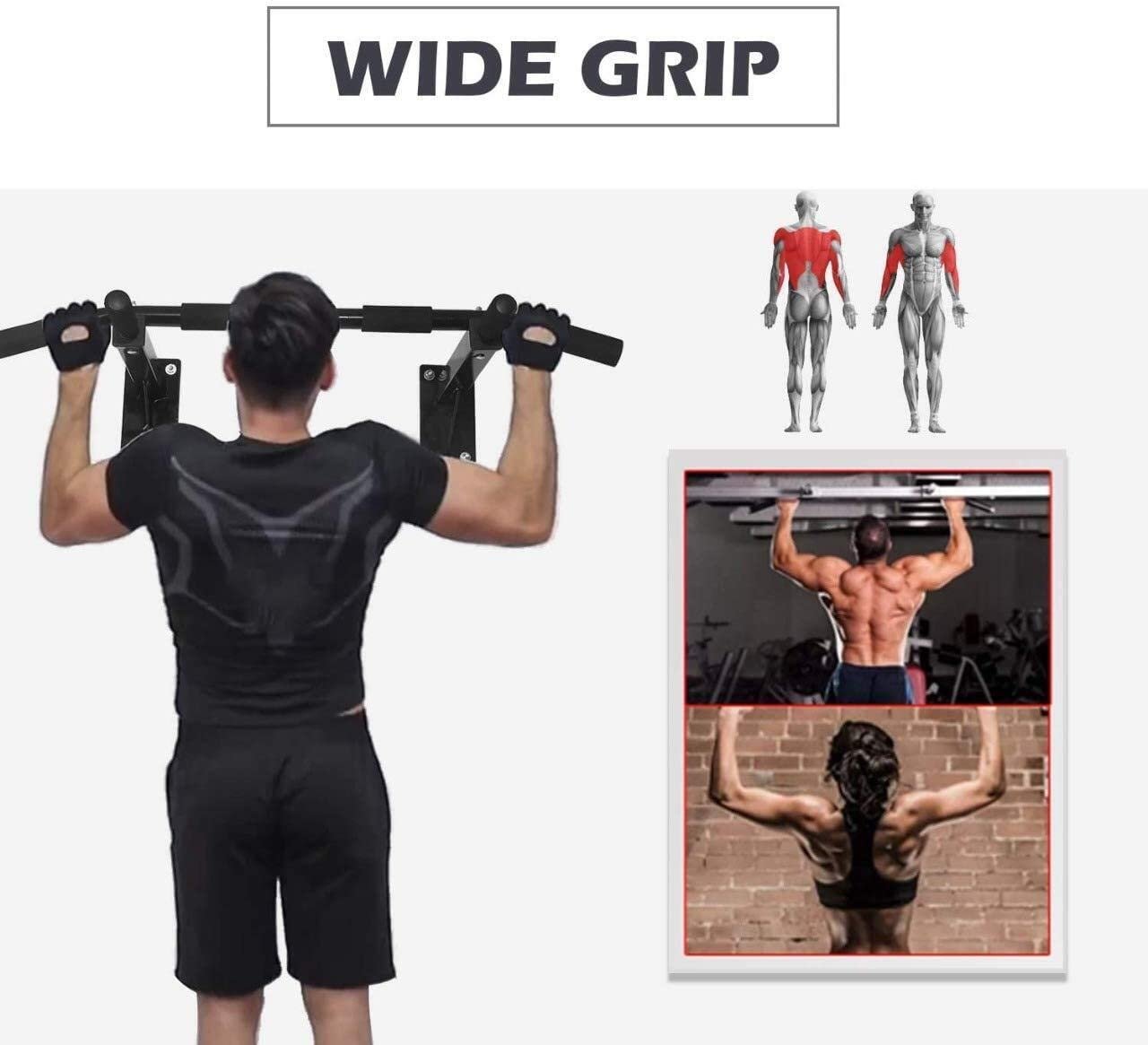 Pull Up Bar Wall Mounted Chin Up Bar Home Gym - Image 5