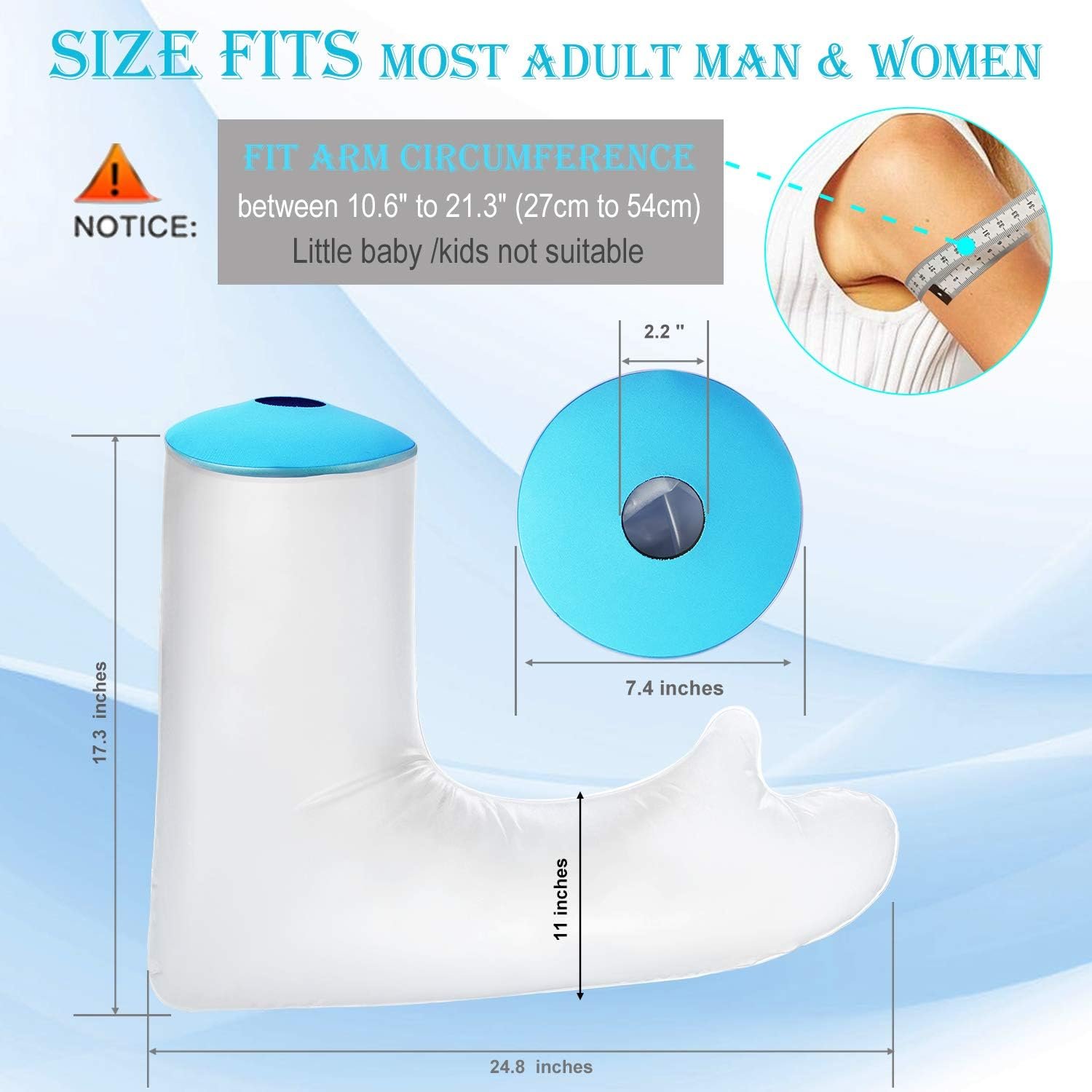 Waterproof Arm Cast Cover for Shower Adult Reusable Protector - Image 7