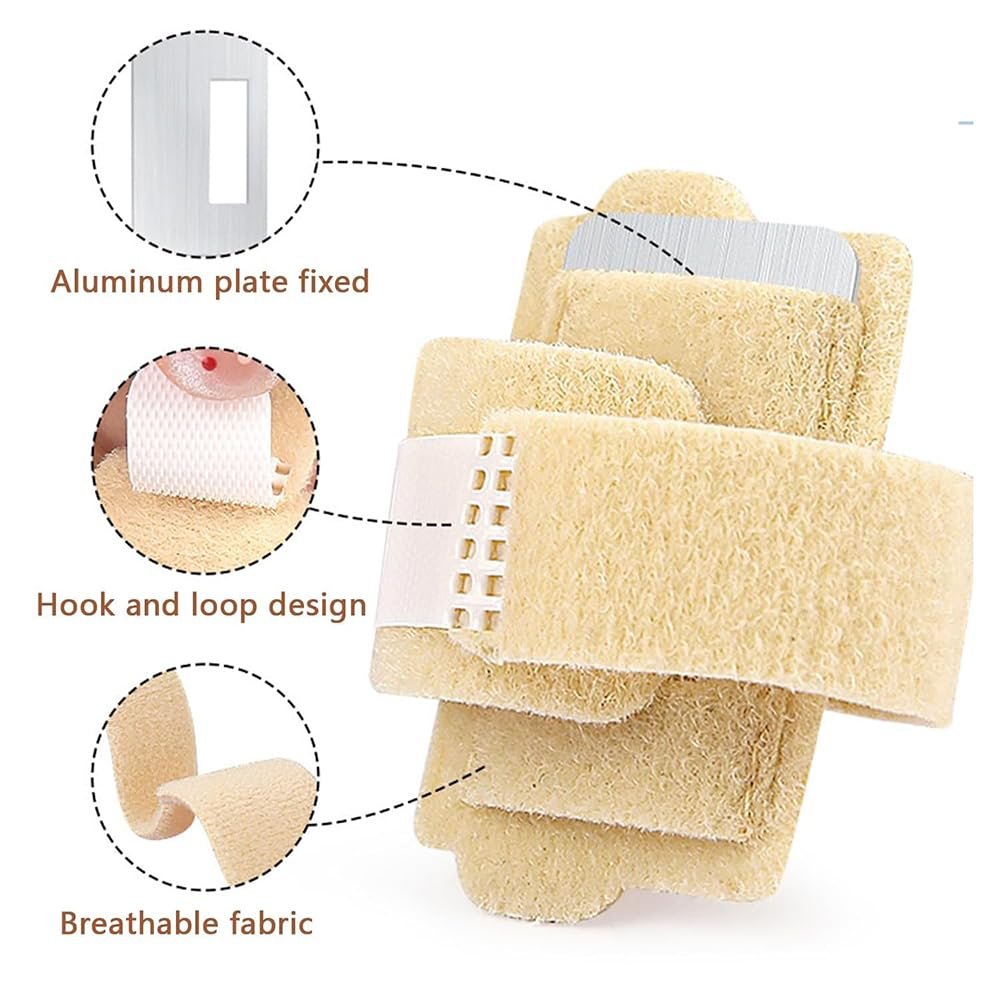 2pcs Hammer Toe Corrector for Women & Men, Reusable Fabric Hammer Toe Straightener for Broken Toes, Hammer Toe Splint Protector with Cushion Bandage - Image 4