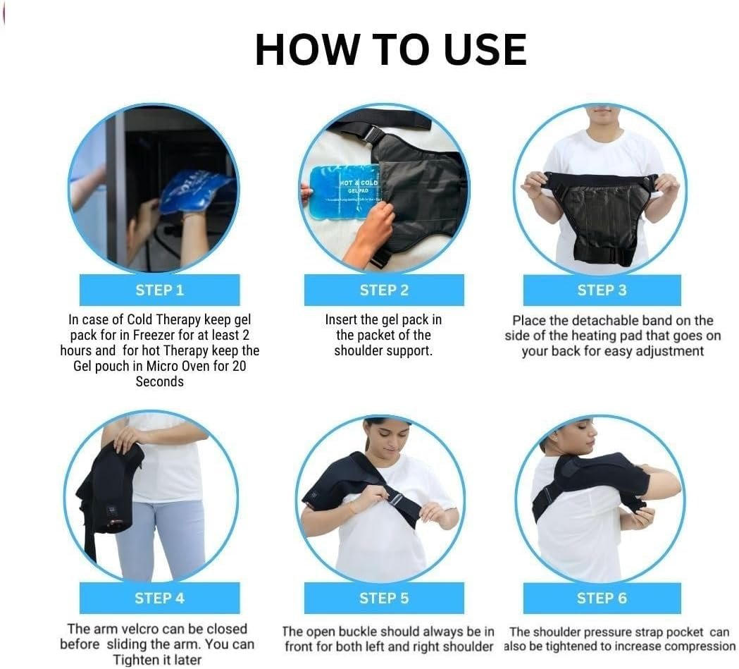 Shoulder Flex Brace with Reusable Ice Pack for Pain Relief - Image 3