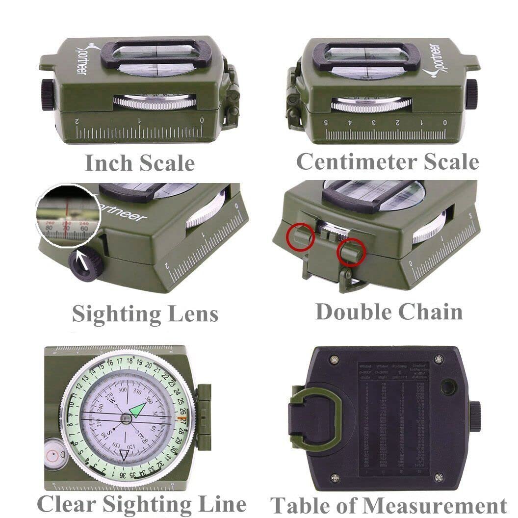 Compass, High Accuracy Waterproof Military Compass with Carrying Bag, Waterproof - Image 2