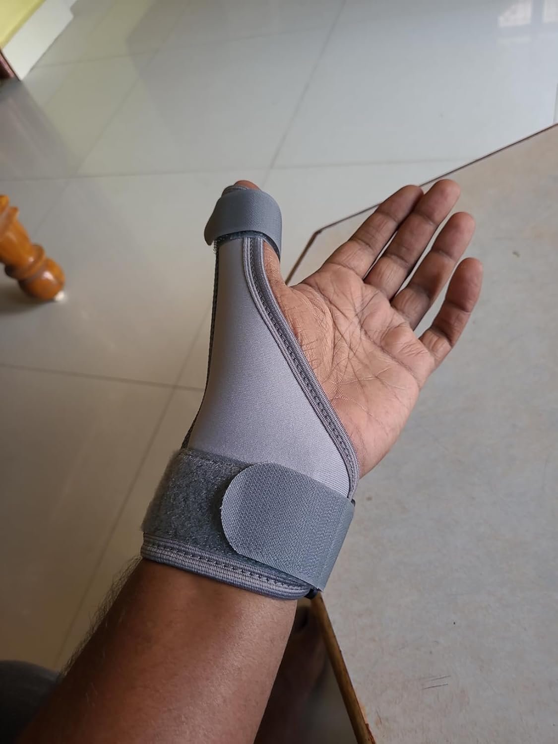Thumb Splint Support for Right/Left Hands, Carpal Tunnel & Trigger Thumb Support for Pain Relief with Wrist Wrap|Thumb Brace, Allows Hand Movements Grey - Image 7