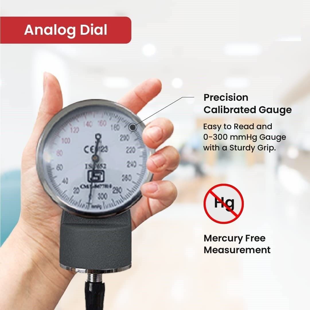 Blood Pressure Monitor Sphygmomanometer Aneroid Type Manual BP Monitor (Black) - Image 3