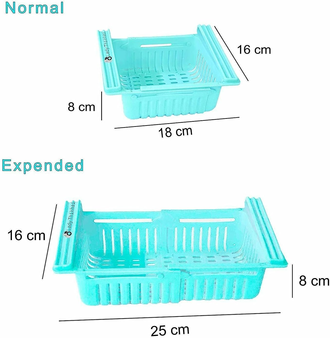 span Adjustable Refrigerator Storage Basket, Expandable Fridge Rack, Set of 4 - Image 4
