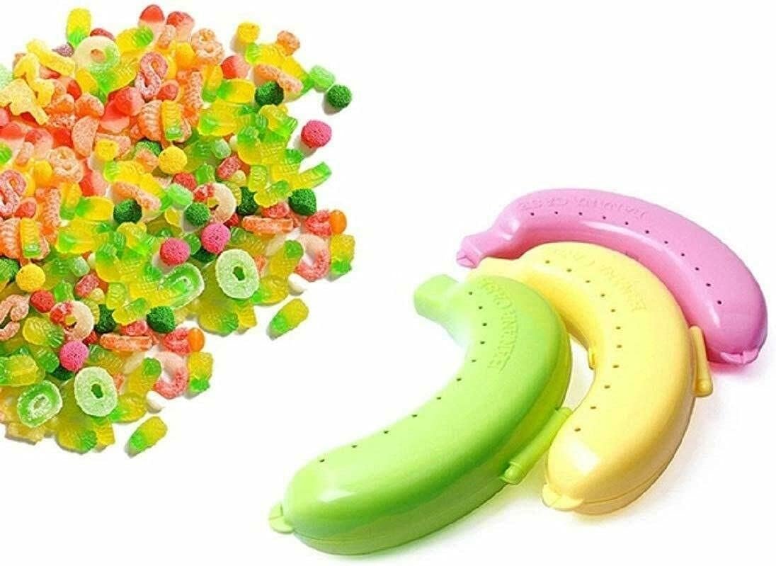 Fruit Banana Food Storage Plastic Case Cover (Pack of 3) (Multi) - Image 2