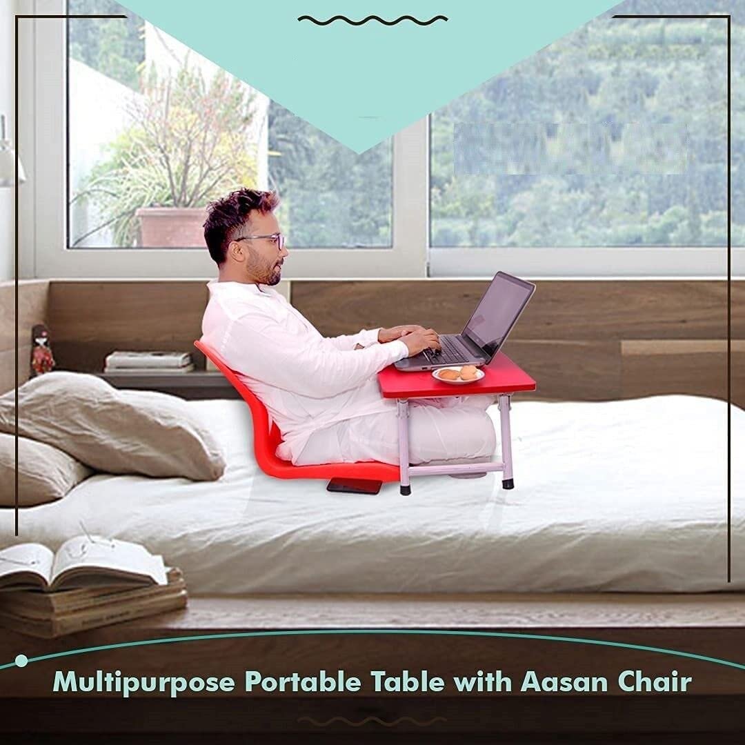 Spancare Yoga Meditation Backache Healer Chair, Saffron Chair (Saffron)-Pack of 1 - Image 3